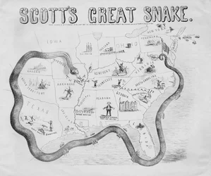 Le grand serpent de Scott, publié à Cincinnati, 1861